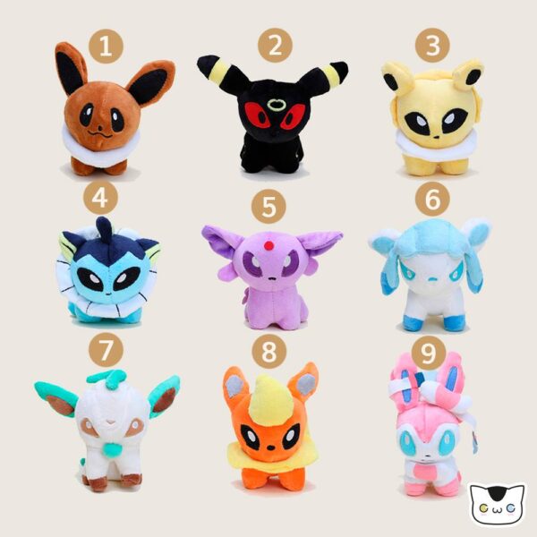Peluche Pokémon Eevee Evolución