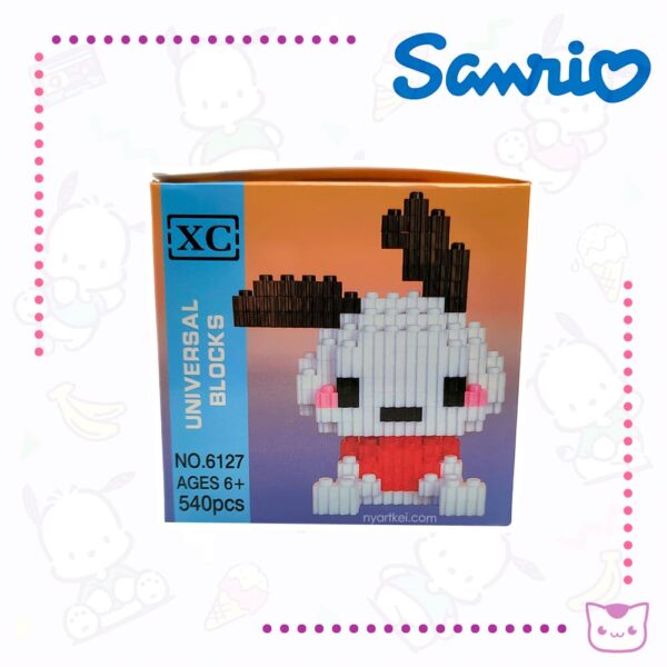 Figura Armable Tipo Lego Sanrio Pochacco