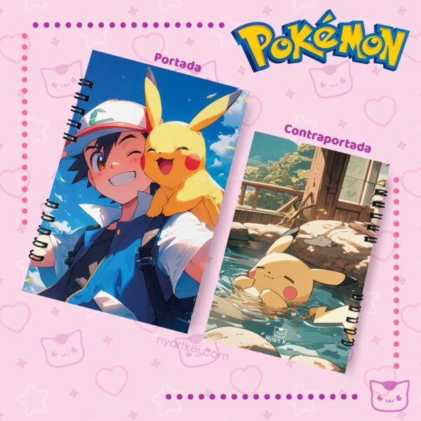 Cuaderno Pokémon Ash Pikachu