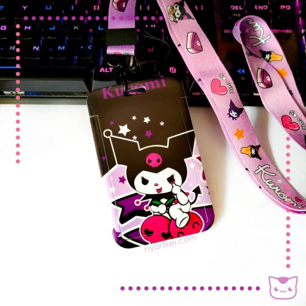 Porta Carnet Sanrio Kuromi Cerezas