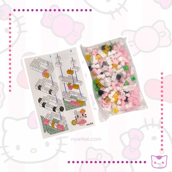 Figura Armable Tipo Lego Sanrio Hello Kitty Flor - Imagen 2