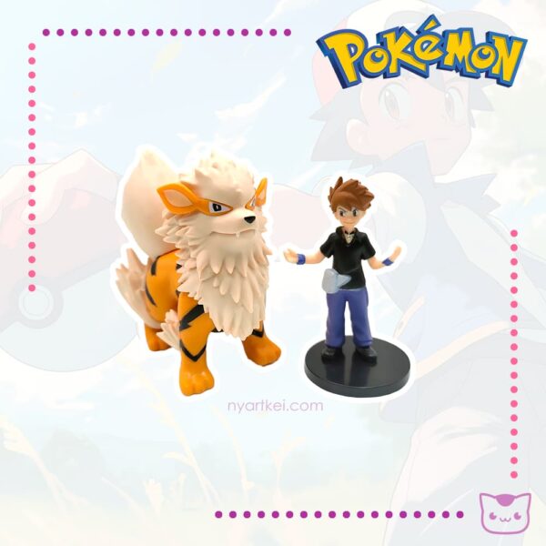 Figura Pokémon Arcanine y Gary Set x2