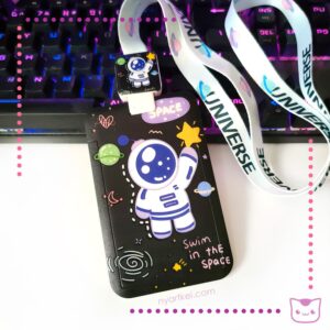 Porta Carnet Retráctil Astronauta