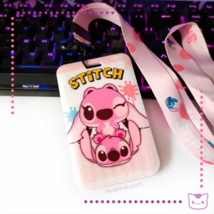 Porta Carnet Stitch Rosa